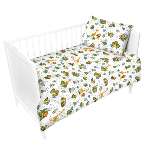 Komplet Pościeli Dziecięcej 140x160 + 50x70 Zwierzęta ZOO