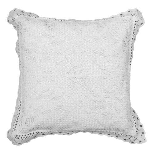 Poszewka Na Poduszke Szydełko 40x40 Biel Dekoracyjna