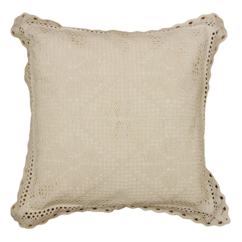 Poszewka Na Poduszke Szydełko 40x40 Ecru Dekoracyjna