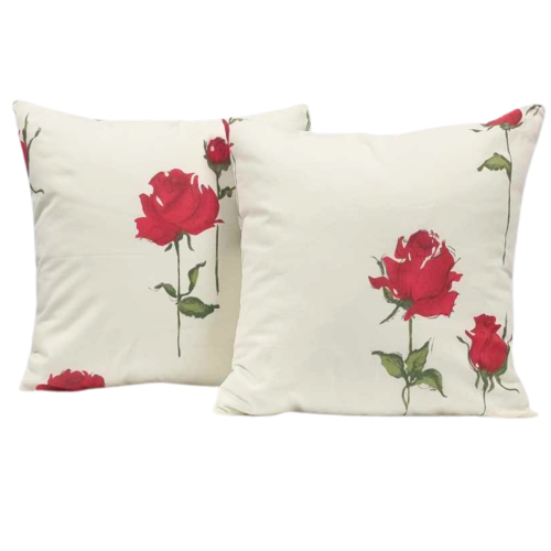 Poszewka 40x40 Bawełniana JAŚ Róża Stojąca