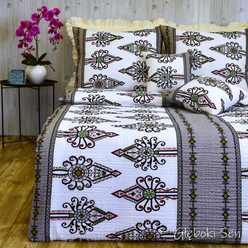 Komplet Pościeli Kora 200x220 2x70/80 Parzenice Szare