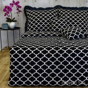  Komplet Pościeli Kora 160x200 2x70/80 Maroko Czarne