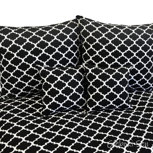  Komplet Pościeli Kora 140x200 1x70/80 Maroko Czarne