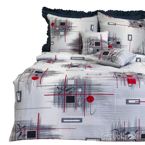 Komplet Pościeli Kora 160x200 2x70/80 Gra Czerwona