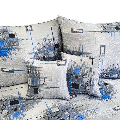 Komplet Pościeli Kora 160x200 2x70/80 Gra Turkus