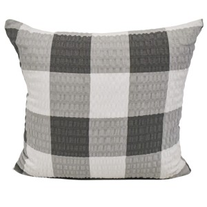 Poszewka 40x40 Kora JAŚ Krata Ika Szara