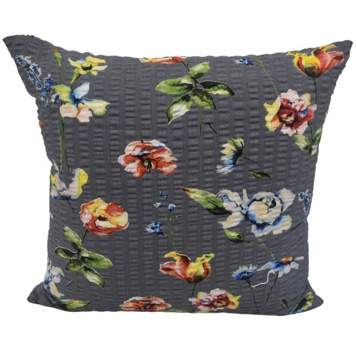 Poszewka 40x40 Kora JAŚ Kwiaty Akwarele Szare