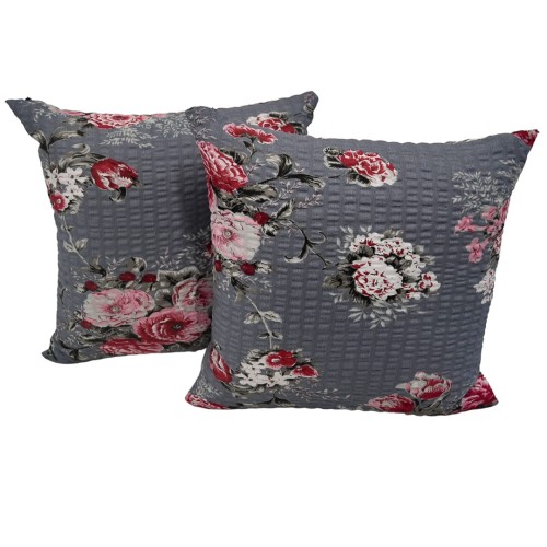 Poszewka 40x40 Kora JAŚ Róża Cygańska Szara