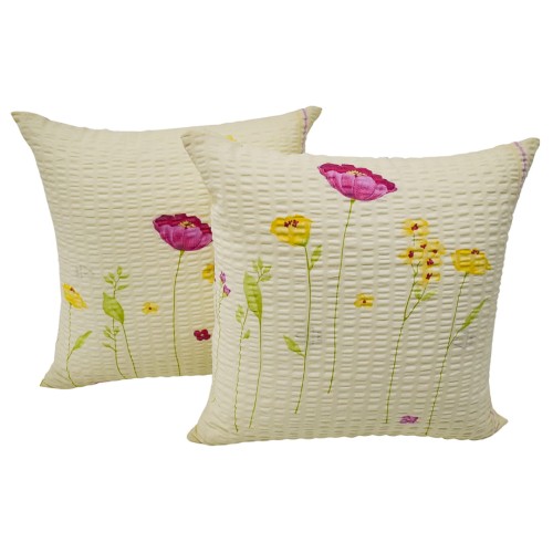 Poszewka 40x40 Kora JAŚ Łodygi Krem