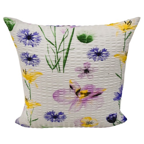 Poszewka 40x40 Kora JAŚ Malowane Bratki Na Białym