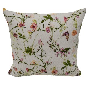 Poszewka 40x40 Kora JAŚ Powoje Z Motylem Białe