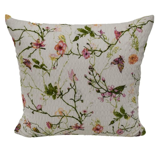 Poszewka 40x40 Kora JAŚ Powoje Z Motylem Białe