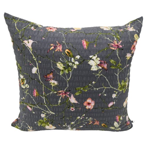 Poszewka 40x40 Kora JAŚ Powoje Z Motylem Szare