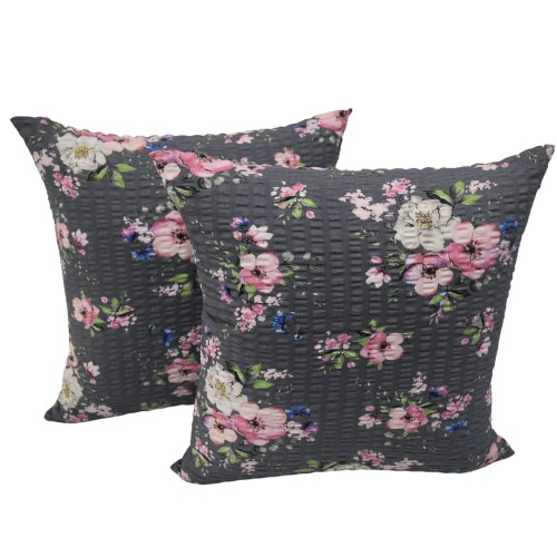 Poszewka 40x40 Kora JAŚ Wiosna Jabłonka Szara