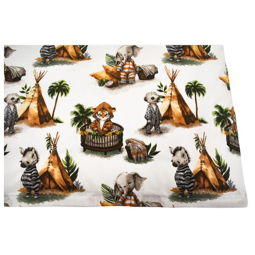 Komplet Pościeli Dziecięcej 100x160 + 40x60 Zwierzaki Tipi