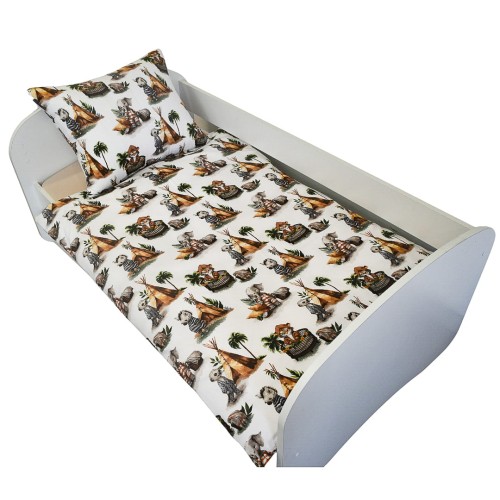 Komplet Pościeli Dziecięcej 120x160 + 50x70 Zwierzaki Tipi