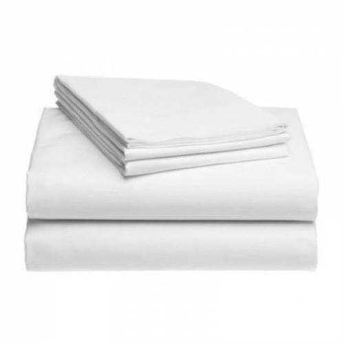 Prześcieradło Hotelowe Bawełniane 160x220 Białe 100% Bawełna