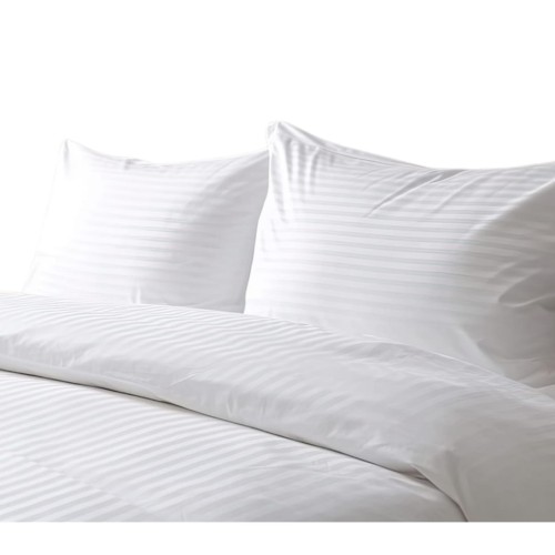 Pościel Hotelowa 160x200 + 2 x 70/80  Adamaszek Zakładka Paski 1 Cm
