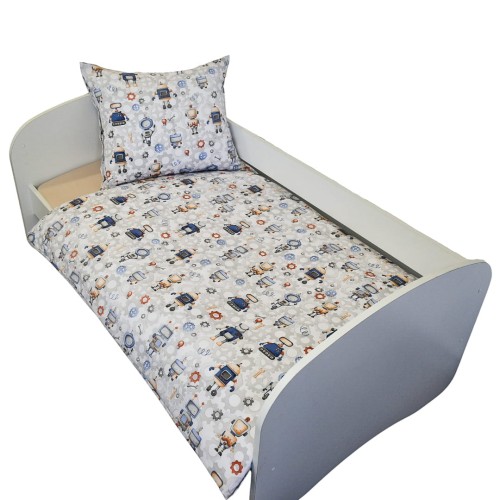 Komplet Pościeli Dziecięcej 100x135 + 50x60 Roboty