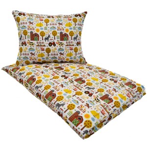 Komplet Pościeli Dziecięcej 90x120 + 40x60 Wesoła Farma