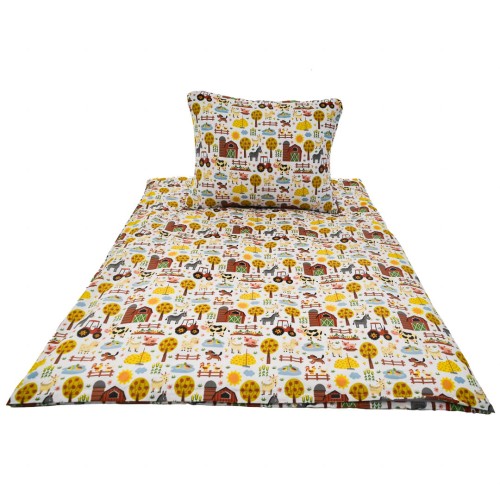 Komplet Pościeli Dziecięcej 100x135 + 40x60 Wesoła Farma