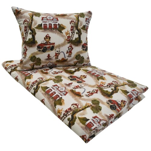 Komplet Pościeli Dziecięcej 100x135 + 40x60 Psi Strażak