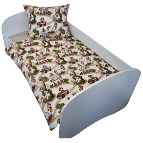 Komplet Pościeli Dziecięcej 120x160 + 70x80 Psi Strażak