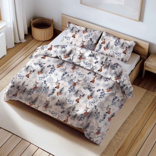 Komplet Pościeli Świątecznej 140x200 2x70/80 Zima Exclusive