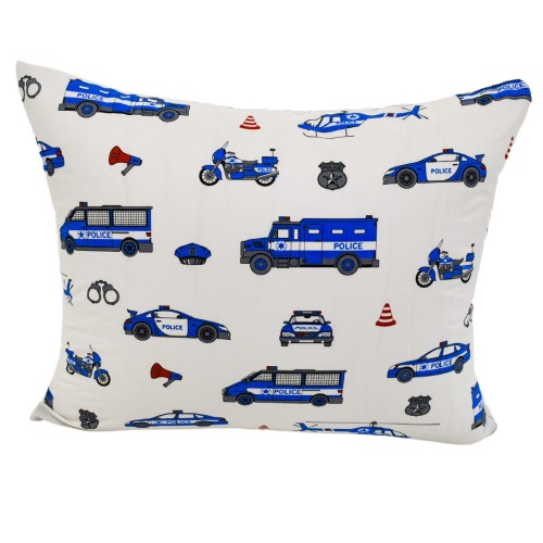 Komplet Pościeli Dziecięcej 90x120 + 50x60 Policja Na Białym