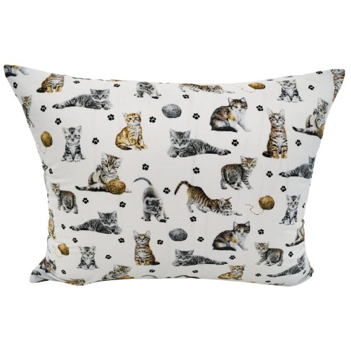 Komplet Pościeli Dziecięcej 100x135 + 50x60 Kotki Łapki Białe