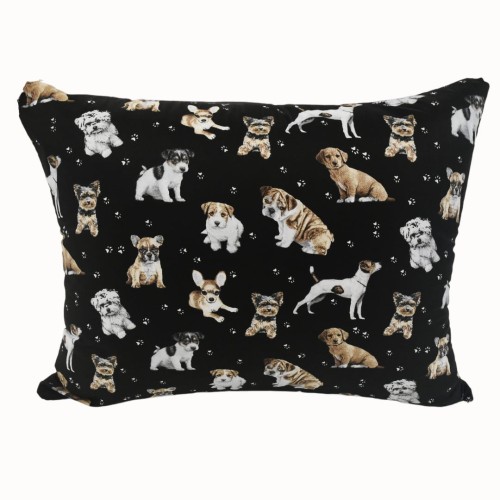 Komplet Pościeli Dziecięcej 100x135 + 40x60 Pieski Łapki Czarne