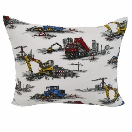 Komplet Pościeli Dziecięcej 100x135 + 40x60 Maszyny Budowlane