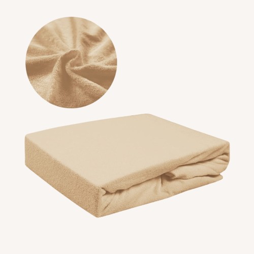 Prześcieradło FROTTE Bez Gumki 200x200 Cappuccino