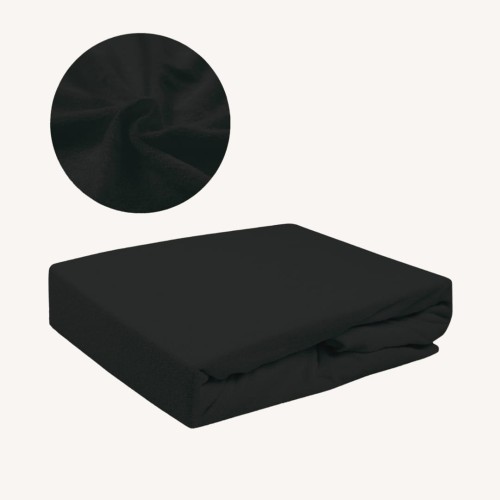 Prześcieradło FROTTE Bez Gumki 140x200 Czarny