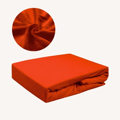 Prześcieradło FROTTE Bez Gumki 160x200 Czerwony