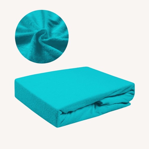 Prześcieradło FROTTE Bez Gumki 200x200 Turkus