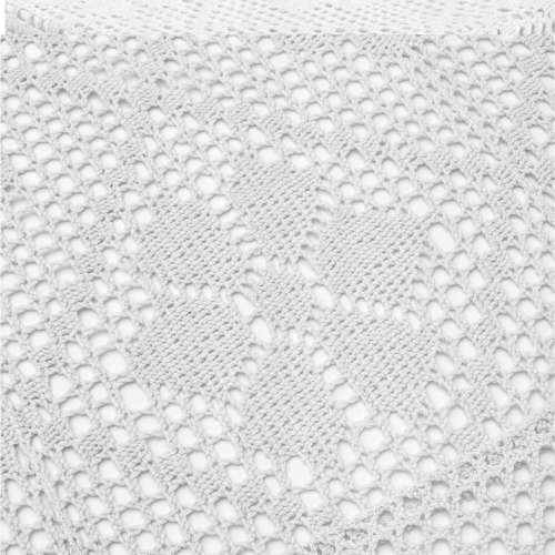 Obrus Szydełkowy Bawełna 140x260 Biel