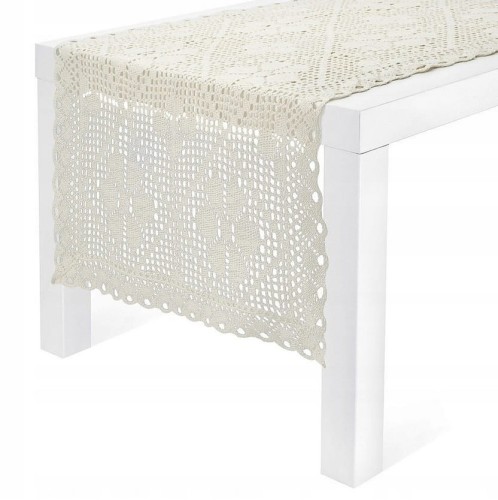 Obrus Szydełkowy Bawełna 70x140 Ecru