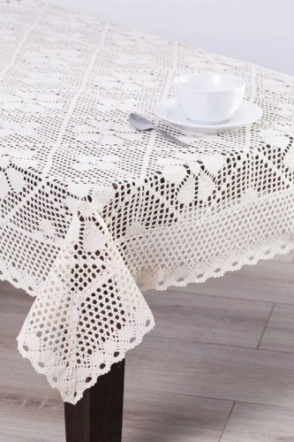 Obrus Szydełkowy Bawełna 70x140 Ecru