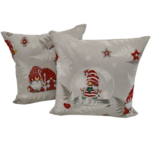 Poszewka Świąteczna 40x40 Bawełniana JAŚ Skrzaty X-MAS