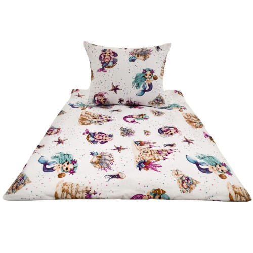 Komplet Pościeli Dziecięcej 100x135 + 50x60 Syrenki