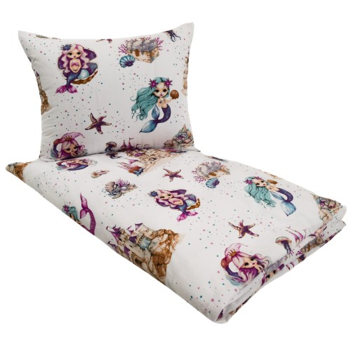 Komplet Pościeli Dziecięcej 100x135 + 50x60 Syrenki