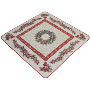 Obrus Świąteczny Gobelinowy 100x100 Girlanda