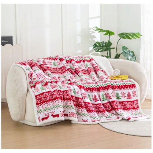 Koc Świąteczny Baranek 160x200 Mikrofibra Renifery