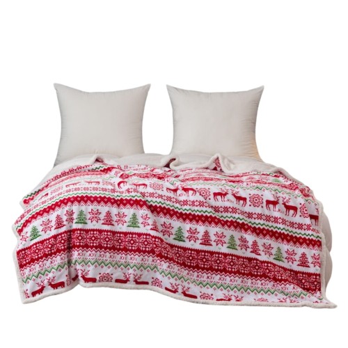 Koc Świąteczny Baranek 160x200 Mikrofibra Renifery