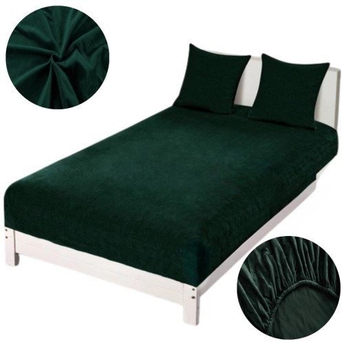 Prześcieradło Mikrofibra MIŚ z Gumką 200x220 Ciemna Butelka