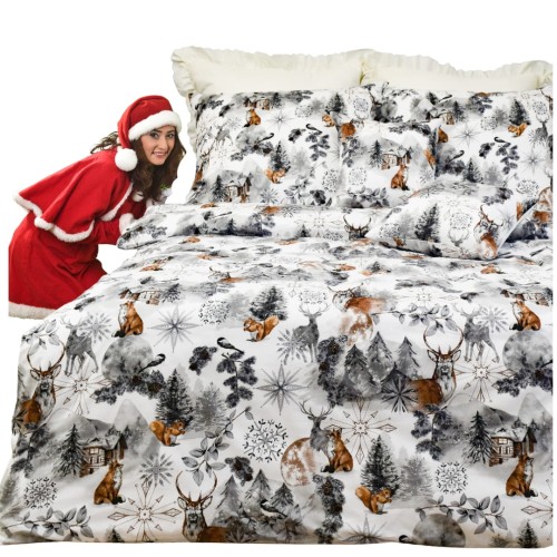 Komplet Pościeli Świątecznej 140x200 2x70/80 Zima Exclusive
