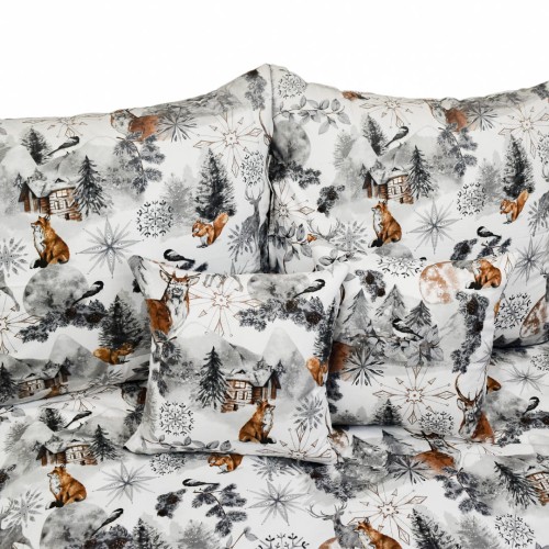 Komplet Pościeli Świątecznej 140x200 2x70/80 Zima Exclusive