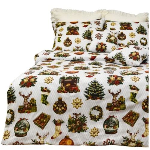 Komplet Pościeli Świątecznej 160x200 2x70/80 Świąteczny Klimat