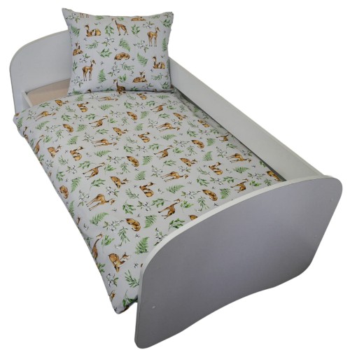 Komplet Pościeli Dziecięcej 100x135 + 40x60 Sarenki Szare